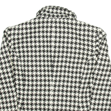 ASHLEY BROOKE Womens Blazer Jacket White Houndstooth S