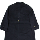 DELMOD Mens Overcoat Jacket Blue L