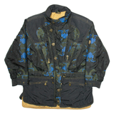 EMMEGI Mens Jacket Black Crazy Pattern XL