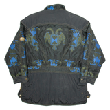 EMMEGI Mens Jacket Black Crazy Pattern XL