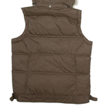 CARLO COLUCCI Womens Parka Gilet Brown Hooded S
