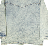 Mens Sherpa Lined Denim Jacket Grey M