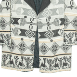 Mens Blazer Jacket Grey Geometric XL