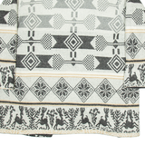 Mens Blazer Jacket Grey Geometric XL