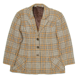 Mens Blazer Jacket Brown Check S