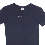 CHAMPION Womens T-Shirt Blue S