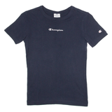 CHAMPION Womens T-Shirt Blue S