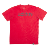 ADIDAS Mens T-Shirt Red M