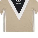 ADIDAS Womens T-Shirt Brown UK 4