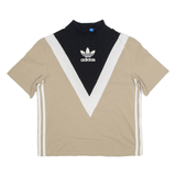 ADIDAS Womens T-Shirt Brown UK 4