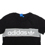 ADIDAS Cropped Womens T-Shirt Black UK 10