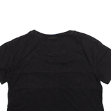 ADIDAS Cropped Womens T-Shirt Black UK 10