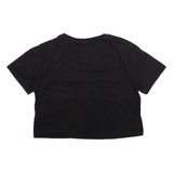 ADIDAS Cropped Womens T-Shirt Black UK 10