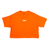 PUMA Cropped Womens T-Shirt Orange M