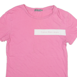 CALVIN KLEIN JEANS Womens T-Shirt Pink XS