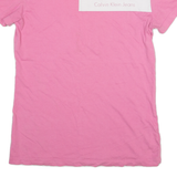 CALVIN KLEIN JEANS Womens T-Shirt Pink XS