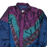 Mens Jacket Blue Nylon Colourblock XL