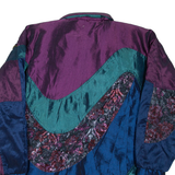 Mens Jacket Blue Nylon Colourblock XL