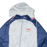 WINNERS CIRCLE Mens Rain Jacket Grey Hooded Colourblock L