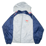WINNERS CIRCLE Mens Rain Jacket Grey Hooded Colourblock L