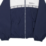 REEBOK Mens Track Jacket Blue Colourblock 2XL
