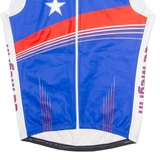 ECM Cycling Mens Jersey Blue Sleeveless 1/4 Zip L