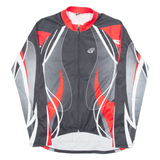 POLI FR Cycling Mens Jersey Black Long Sleeve 1/4 Zip L