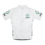 GREEN BIKE Cycling Mens Jersey White 1/4 Zip M