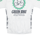 GREEN BIKE Cycling Mens Jersey White 1/4 Zip M