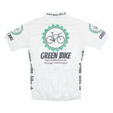 GREEN BIKE Cycling Mens Jersey White 1/4 Zip M