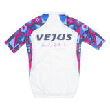 VEJUS Cycling Mens Jersey White 1/4 Zip XS