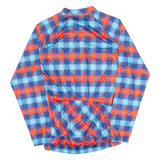 SEDRICK Cycling Mens Jersey Blue Long Sleeve 1/4 Zip XL