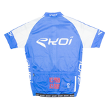 EKOI Cycling Mens Jersey Blue 1/4 Zip L