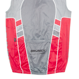 BRUNEX Cycling Mens Jersey Grey Sleeveless 1/2 Zip M