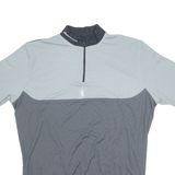 DECATHLON CREATION B'Twin Cycling Mens Jersey Grey 1/4 Zip XL