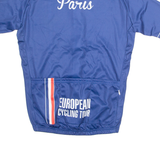 DEEPS Paris Cycling Mens Jersey Blue 1/4 Zip S
