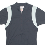 ADIDAS Cycling Womens Jersey Grey 1/4 Zip UK 12