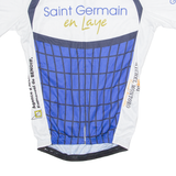 DIFFU SPORT Cycling Mens Jersey White 1/4 Zip M