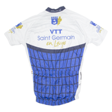 DIFFU SPORT Cycling Mens Jersey White 1/4 Zip M