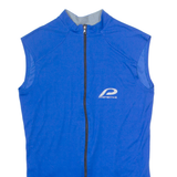 PROTECTIVE Cycling Mens Jersey Blue Sleeveless 1/4 Zip M
