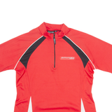 BRUNEX Cycling Womens Jersey Red 1/4 Zip XL