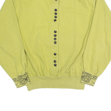 Mens Sweatshirt Green High Neck 90s S