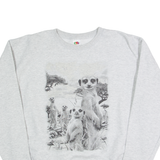 FRUIT OF THE LOOM Meerkat Girls Sweatshirt Grey 14-15Y