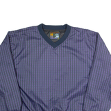 FORRESTER'S Check Training Mens Sweatshirt Blue V-Neck 90s L