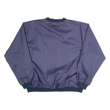FORRESTER'S Check Training Mens Sweatshirt Blue V-Neck 90s L