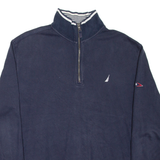 NAUTICA Mens Sweatshirt Blue 1/4 Zip XL