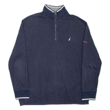 NAUTICA Mens Sweatshirt Blue 1/4 Zip XL