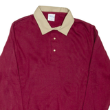 GAMEBREAKER Mens Sweatshirt Maroon Collared 90s M