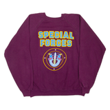 HANES Special Forces Mens Sweatshirt Purple 90s USA XL