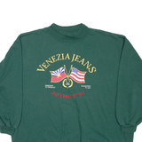 VENEZIA JEANS Womens Sweatshirt Green 90s XL